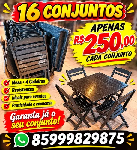 Conjunto de mesa e cadeira