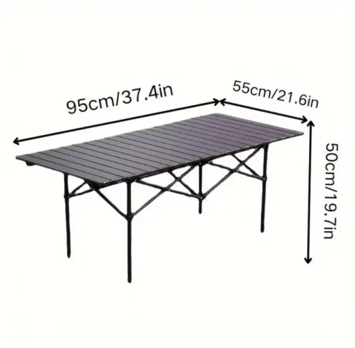 Mesa dobrável de alumínio 95x55