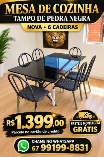 Mesa de cozinha 6 cadeiras novo na promoção entrego