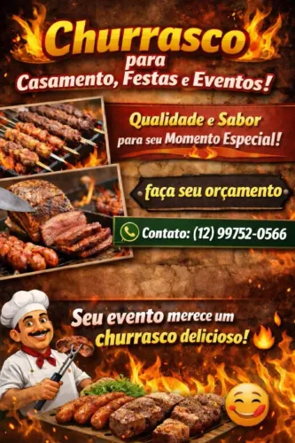 Faço Churrasco para Festas e Eventos - Churrasqueiro Profissional