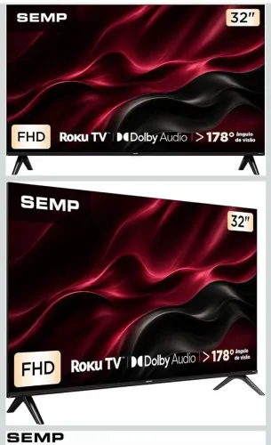 SMART TV 32 POLEGADAS SEMP ROKU