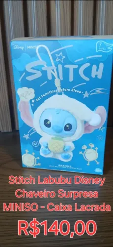 Stitch Labubu Disney Chaveiro Surpresa MINISO - Caixa Lacrada