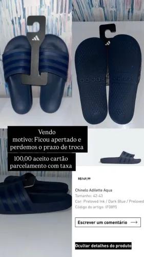 CHINELO ADIDAS ADILETTE AQUA ORIGINAL 