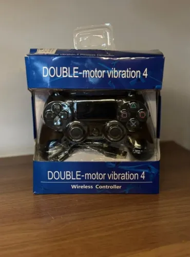 Controle Gamer Sem Fio Bluetooth Para PC PS4 TV - Preto