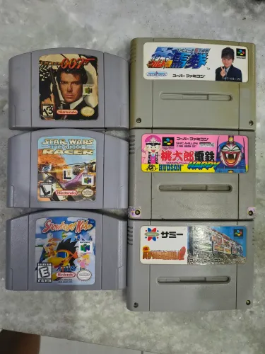 Cartuchos Nintendo 64 e superfamicon