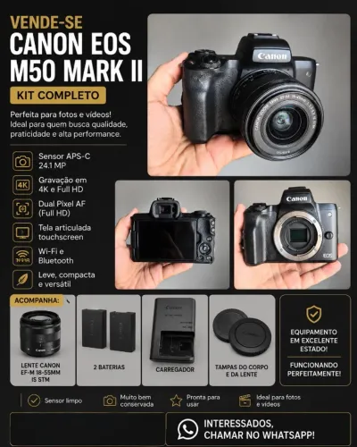 VENDE-SE CANON EOS M50 MARK II
