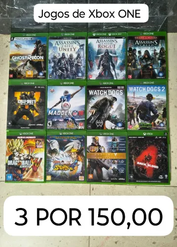 JOGOS DE XBOX ONE A PARTIR DE 40 REAIS 
