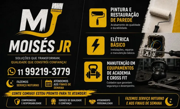Faço serviço de pintura pequenos reparos em geral