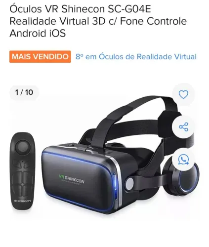 Óculos VR Shinecon realidade virtual 3 D 