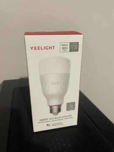 Lâmpada smart inteligente yeelight xiaomi Google colorida