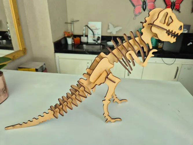 T-Rex Fóssil 3D - Decorativo