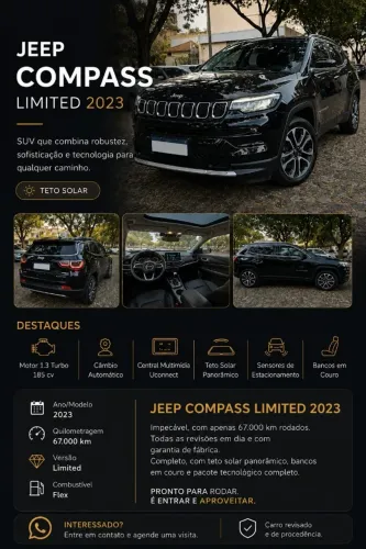 Jeep Compass Limited T270 1.3 TB 4X2 Flex AUT 2023