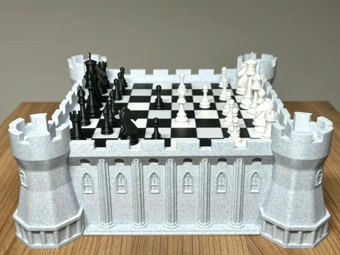 Tabuleiro De Xadrez Fortaleza Medieval