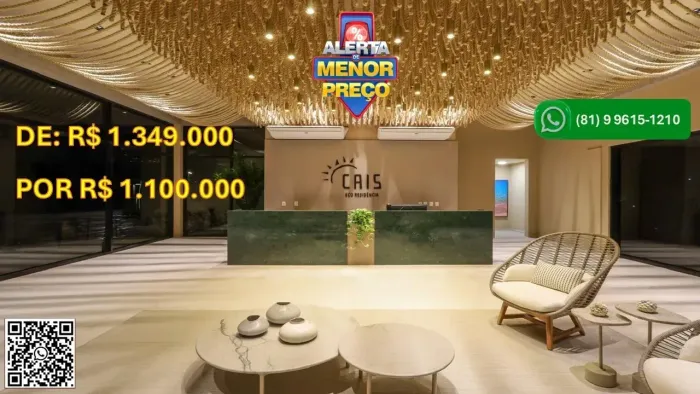 MURO ALTO - Flat 62m² sendo 2 Qts 2 Vagas de garagem no melhor Resort da região.