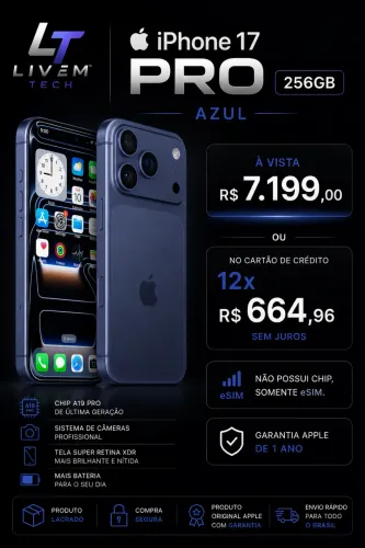 IPHONE 17 PRO 256GB AZUL - LACRADO