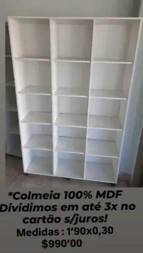 Colmeia escaninho gôndola 1.20x1.90 100% MDF NOVA 
