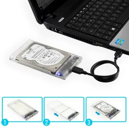 Case Transparente para HD e SSD externo