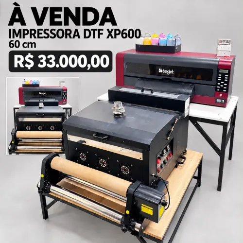 IMPRESSORA DTF 60CM XP600 COMPLETA + FORNO/SHAKER | ÚNICO DONO | ACEITO CARRO NA TROCA
