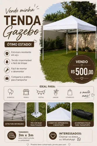 Tenda 3x3 branca