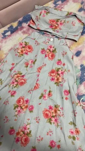 Conjunto azul bebê de rosas