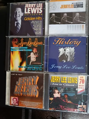 6 CD's de Jerry Lee Lewis (The Killer) nacionais e importados em perfeito estado!