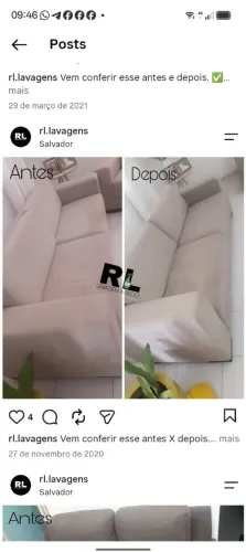 Higienização de estofados em geral .