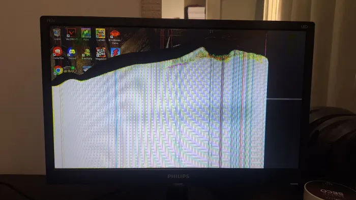 Monitor com defeito