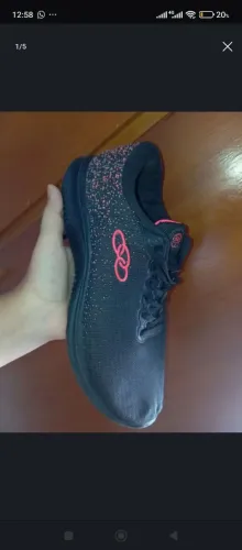 Tênis olimpikus vênus 2 feminino preto e rosa