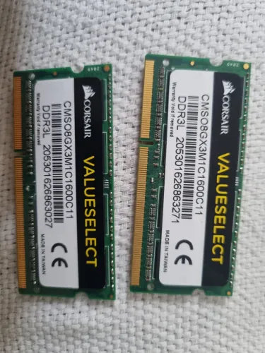 Kit Memória RAM 16GB (2x 8GB) DDR3L 1600MHz Corsair ValueSelect para Notebook