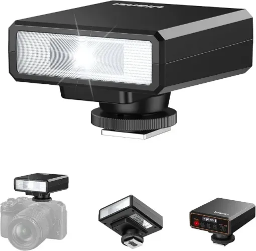 ULANZI F12 MINI FLASH SONY ZV1 CANON EOS LUMIX GX8 OLYMPUS DSLR FUJIFILM NIKON ZV-E10