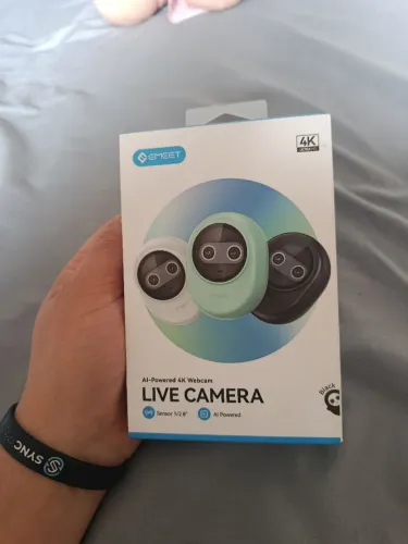 ? Webcam 4K EMEET Piko Black (Nova na Caixa) - Câmera Dupla com Inteligência Artificial