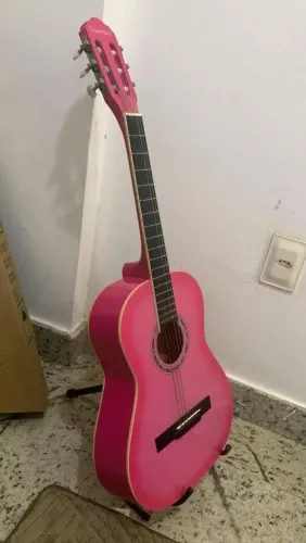 violão giannini start rosa