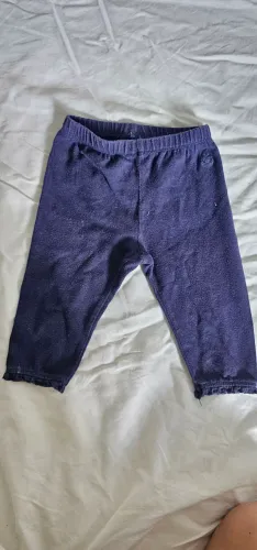 Calça algodão azul marinho 03 a 6meses gap