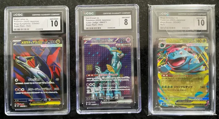 Lote 3 Cartas Pokémon graduadas - Graded