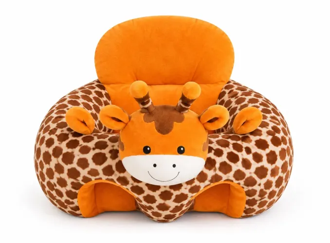 Cadeira de pelúcia de girafa