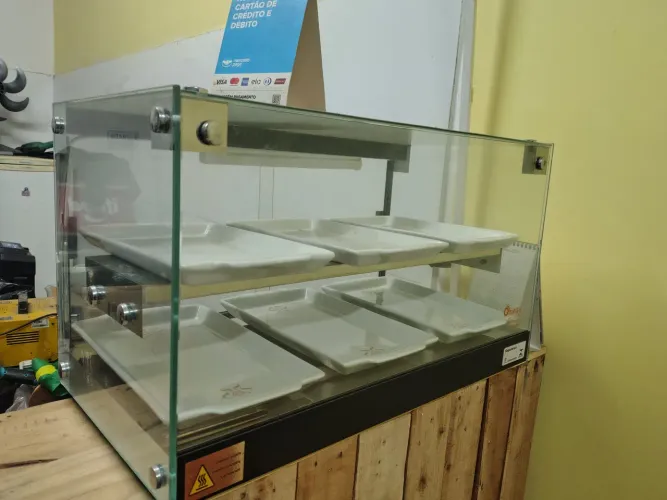 Estufa quente para salgados 
