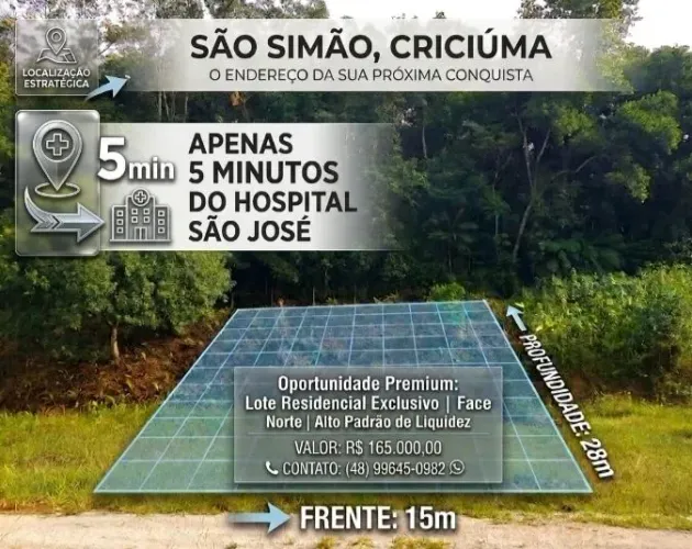 ÓTIMA OPORTUNIDADE EM CRICIÚMA SÃO SIMÃO 