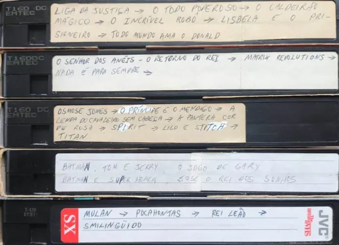 Fitas VHS Desenhos e Filmes