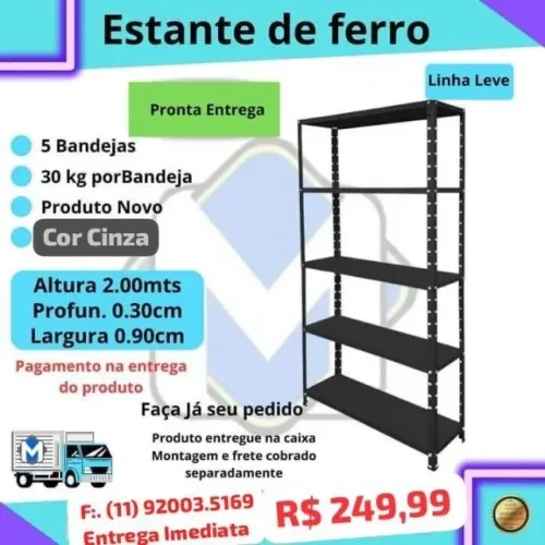 prateleira estante ferro estoque organizacao novas