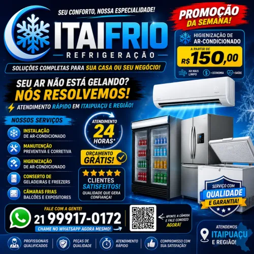 Serviço de refrigeração , ar-condicionado ,geladeira