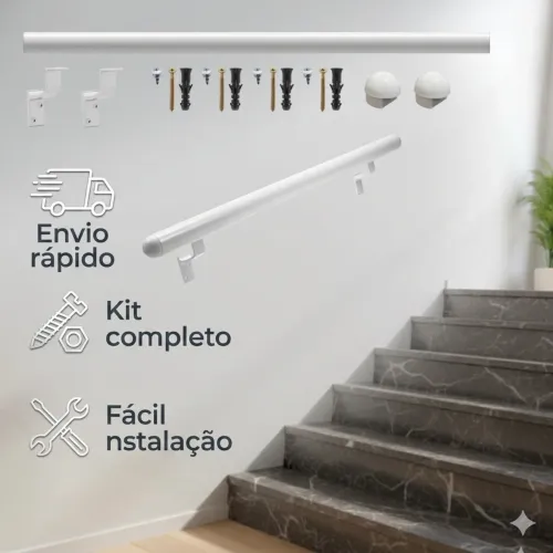 Corrimão De Alumínio Reforçado Fabricamos sob Medida