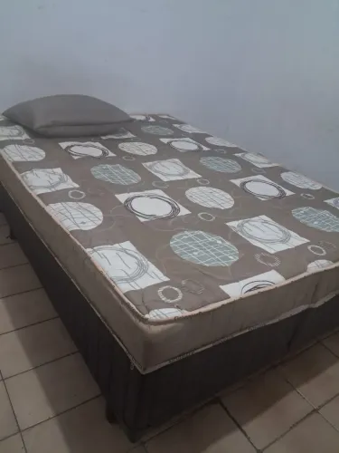 Cama Box casal acoplada espuma 7cm nova