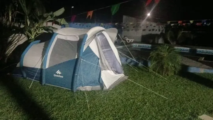 Barraca de Camping Quechua inflável air seconds 4.1 fresh & black
