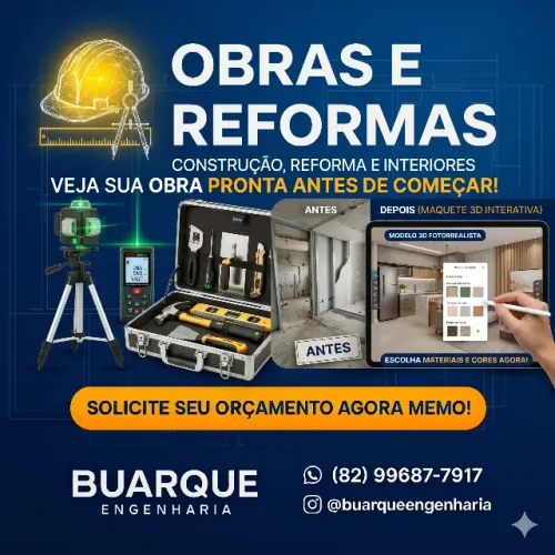 Obras, Reformas e Interiores | Veja sua obra em 3D antes de começar!