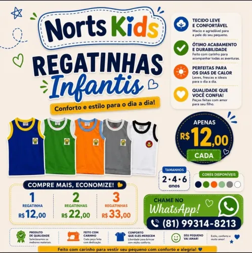 Norts kids  Regatinhas infantis 