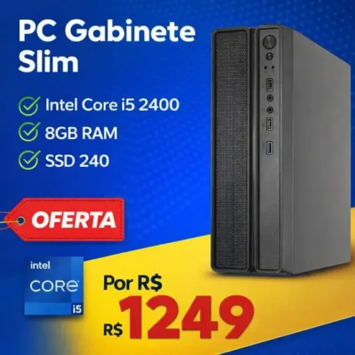 Computador Slim - Intel Core i5 - 8Gb - SSD 240Gb - Loja Coimbra Computadores
