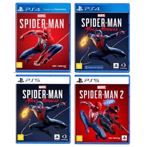 Coleção Spider-Man PS5 / PS4 - mídia física