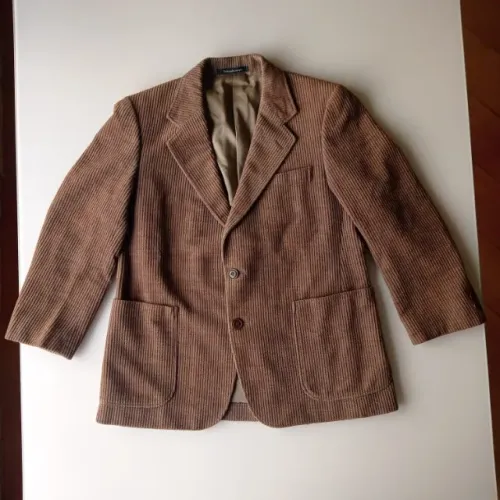 Blazer vintage veludo cotelê marrom takashimaya importado japão - tam p