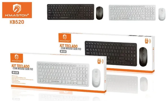 Teclado com mouse sem fio - H?MASTON KB-520