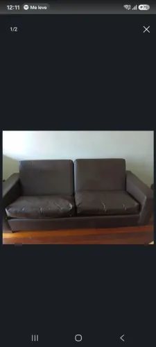 Sofá marrom 2,10 cm 2 lugares